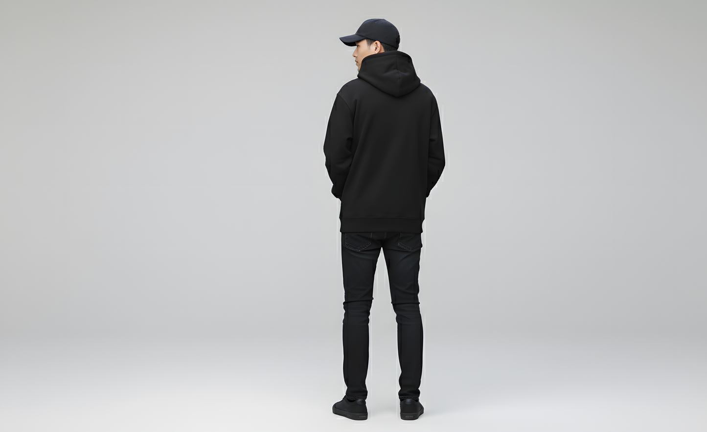 KNITTED MEN's The Essential Hoodie - Onyx Black