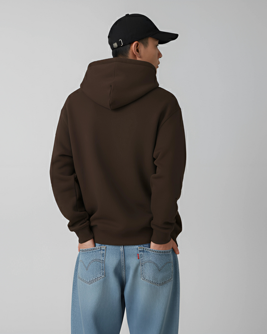 KNITTED The Essential Dark Brown Oversized Hoodie