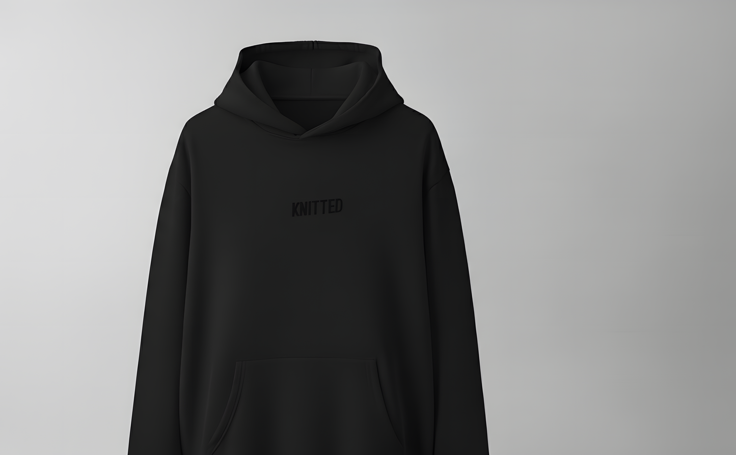 KNITTED The Essential Hoodie - Onyx Black for Female