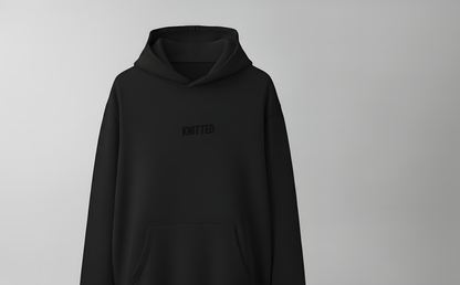 KNITTED The Essential Hoodie - Onyx Black for Female