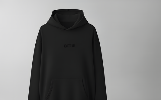 KNITTED The Essential Hoodie - Onyx Black for Female