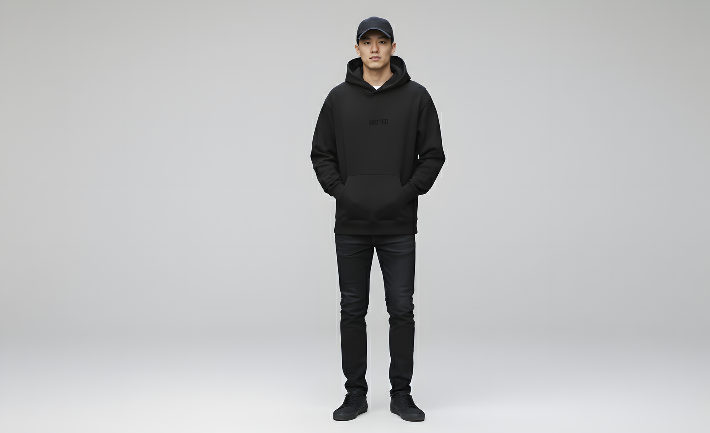 KNITTED MEN's The Essential Hoodie - Onyx Black